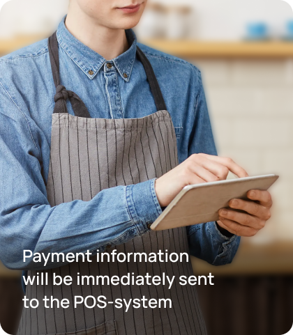 Waiter with POS tablet